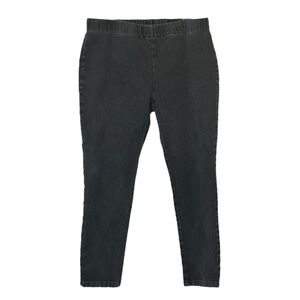 Soft Surroundings Pull On Pants 2X Charcoal dark Gray denim
